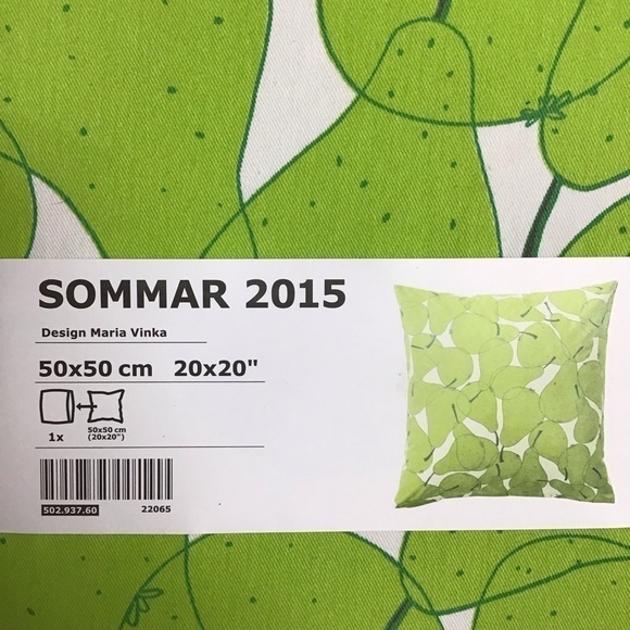 LAST 1! NEW IKEA SOMMAR 2015 Green Prickly Pear 20"x20" Throw Pillow Cover Sham - Picture 5 of 7